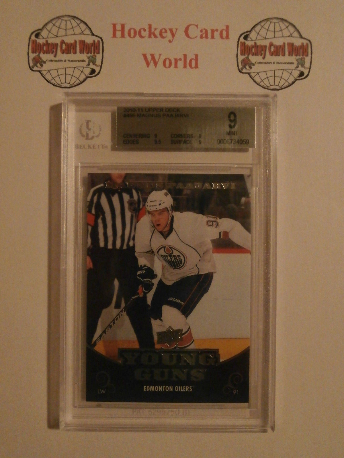 2010-11 Upper Deck MAGNUS PAAJARVI BGS 9 Young Guns RC 9 9.5 9 9