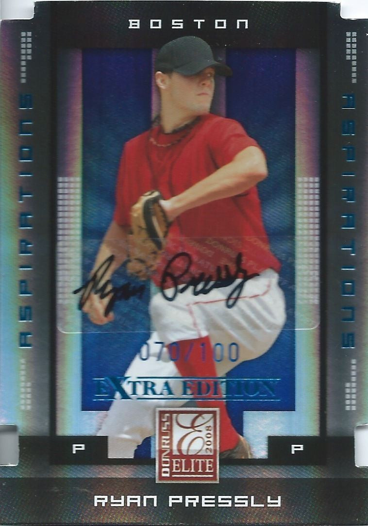 2008 Donruss Extra Edition Aspirations RYAN PRESSLY 70/100 Auto 01327