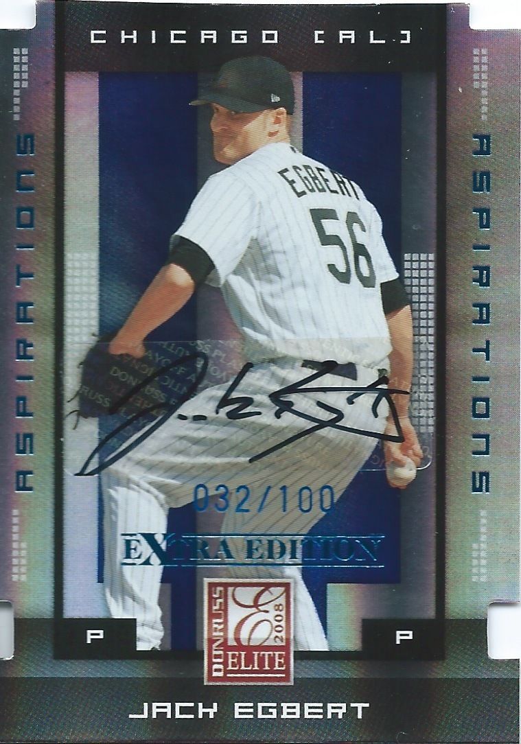 2008 Donruss Elite Extra Edition Aspirations JACK EGBERT 32/100 Auto 01328 Image 1