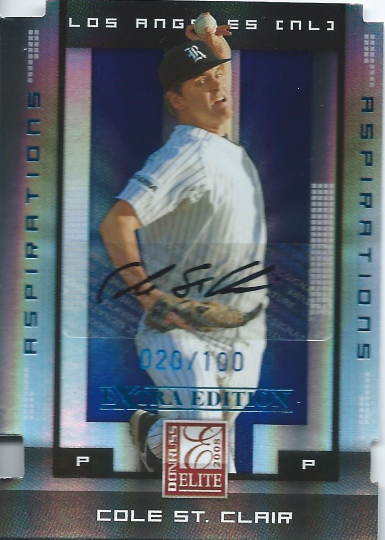 2008 Donruss Extra Edition Aspirations COLE ST.CLAIR 20/100 Auto 01331 Image 1