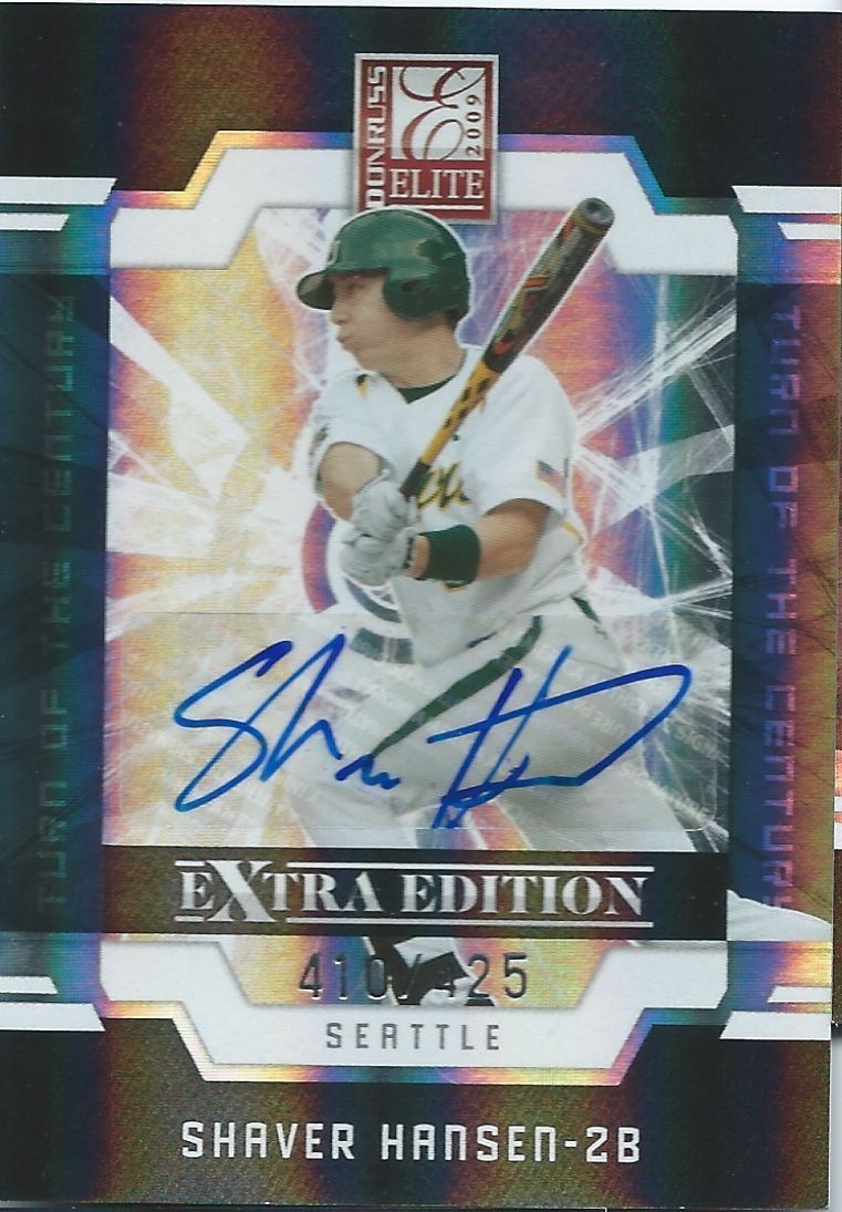 2009 Donruss Elite Extra Edition SHAVER HANSEN 410/425 Auto Century 01419 Image 1