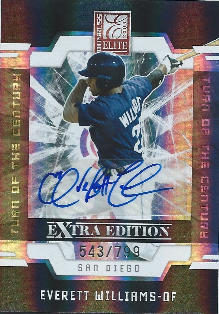 2009 Donruss Elite Extra Edition EVERETT WILLIAMS 543/799 Auto 01417 Image 1