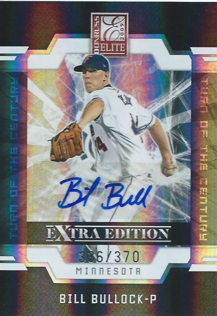 2009 Donruss Elite Extra Edition BILL BULLOCK #/370 Auto Turn of 01409 Image 1