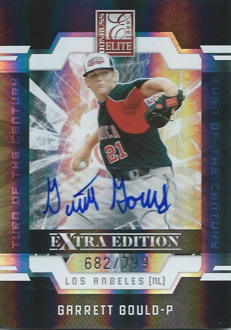 2009 Donruss Elite Extra Edition GARRETT GOULO #/799 Auto Turn of Century Image 1