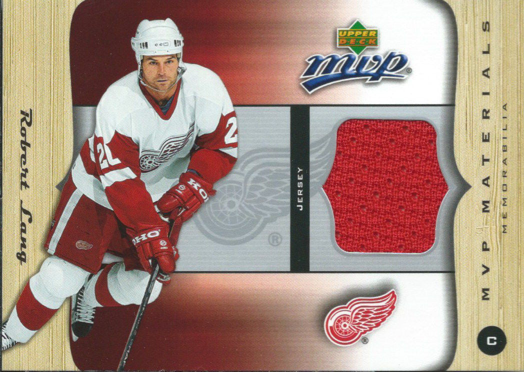 2005-06 Upper Deck MVP Materials ROBERT LANG Red Wings Jersey 02551
