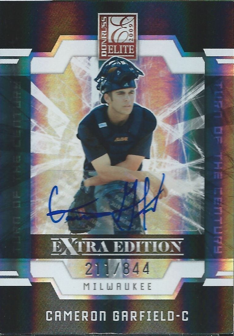 2009 Donruss Elite Extra Edition CAMERON GARFIELD #/844 Auto 01412 01413 Image 1