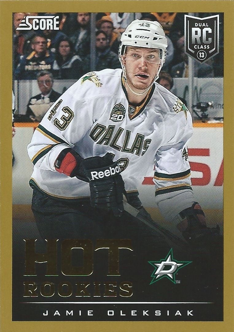 2013-14 Score Gold #614 JAMIE OLEKSIAK Hot Rookies RC Panini Hockey 00872 Image 1