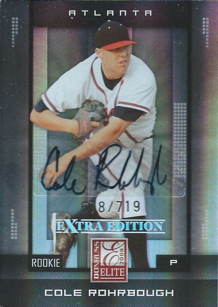 2008 Donruss Elite Extra Edition COLE ROHRBOUGH 678/719 Auto 01344 Image 1