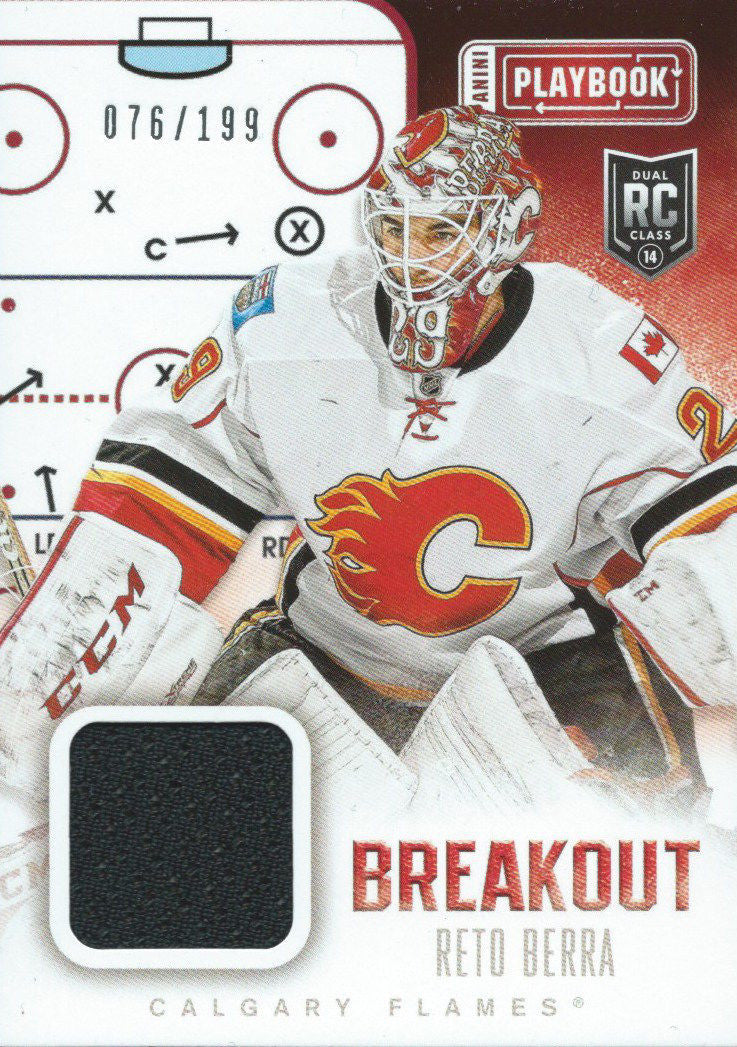 2013-14 Panini Playbook Breakout RETO BERRA 76/199 Jersey RC NHL 01802