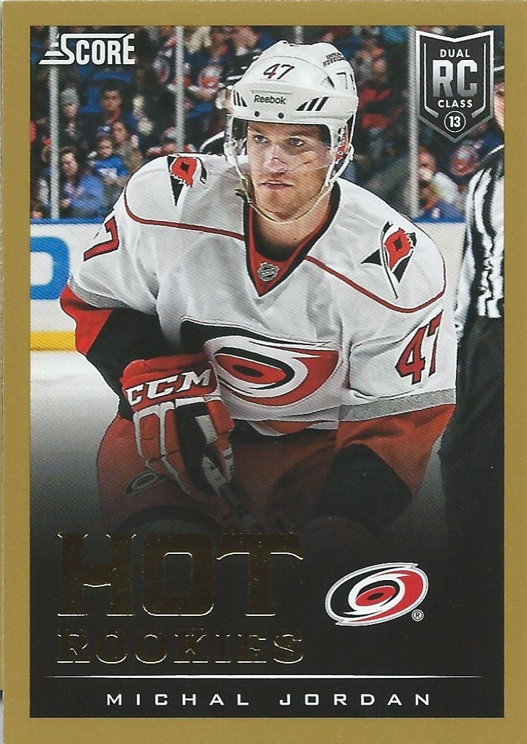 2013-14 Score Gold #600 MICHAL JORDAN Hot Rookies RC Panini Hockey 00874