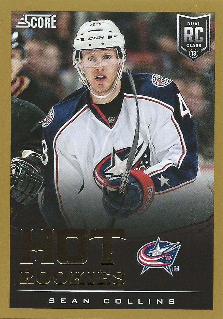 2013-14 Score Gold #592 SEAN COLLINS Hot Rookies RC Panini Hockey 00879 Image 1