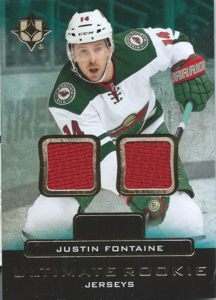 2013-14 Ultimate Collection JUSTIN FONTAINE Dual Jersey Material 01820