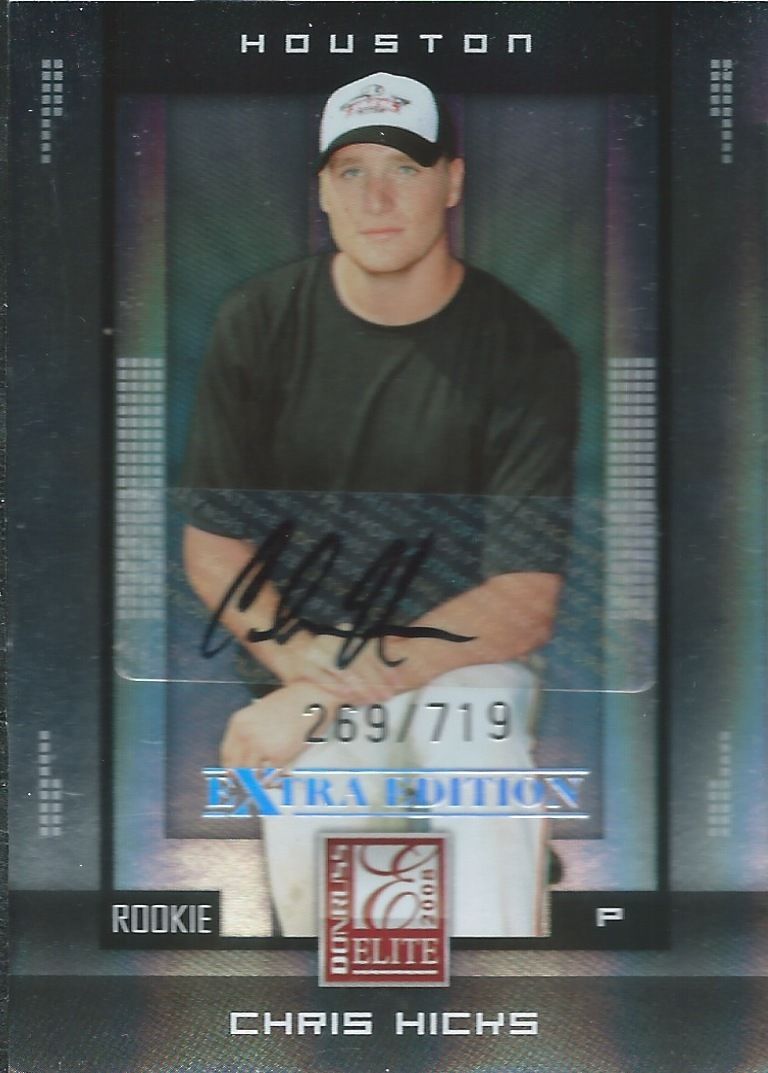 2008 Donruss Elite Extra Edition CHRIS HICKS #/719 Auto Signature Image 1