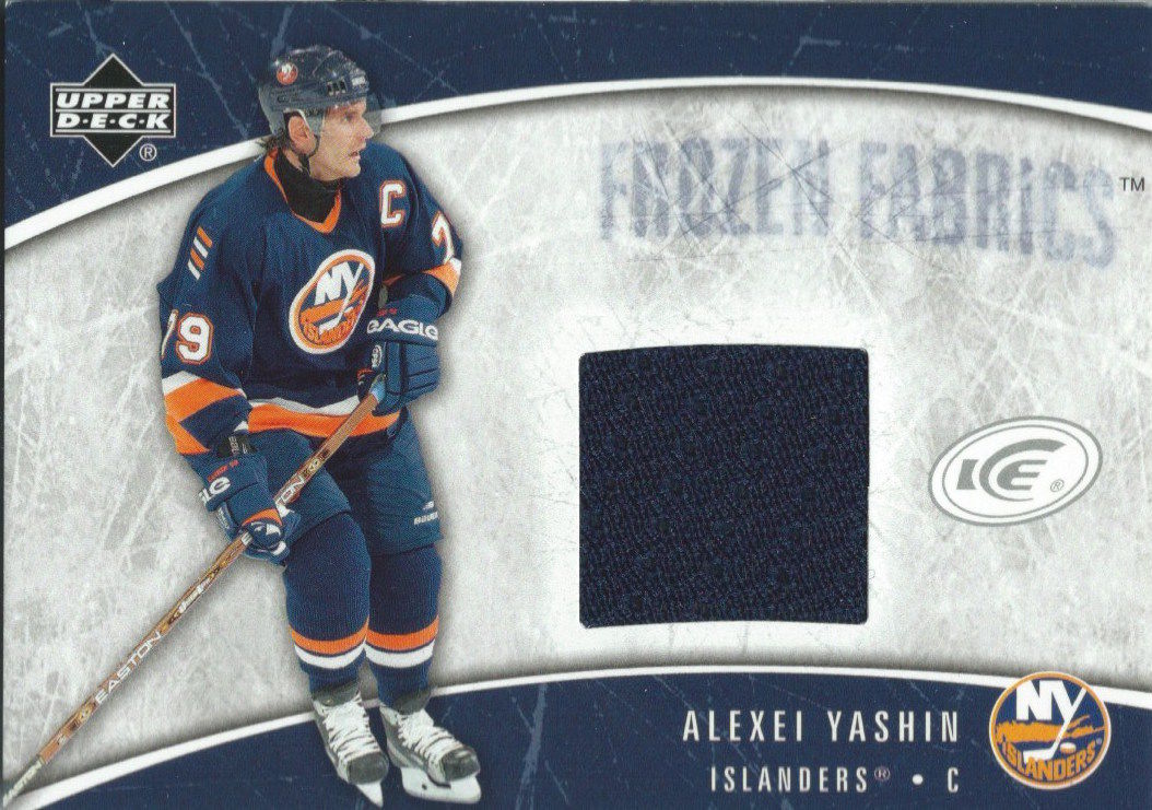 2005-06 Upper Deck Ice Frozen Fabrics ALEXEI YASHIN Jersey 02564 Image 1