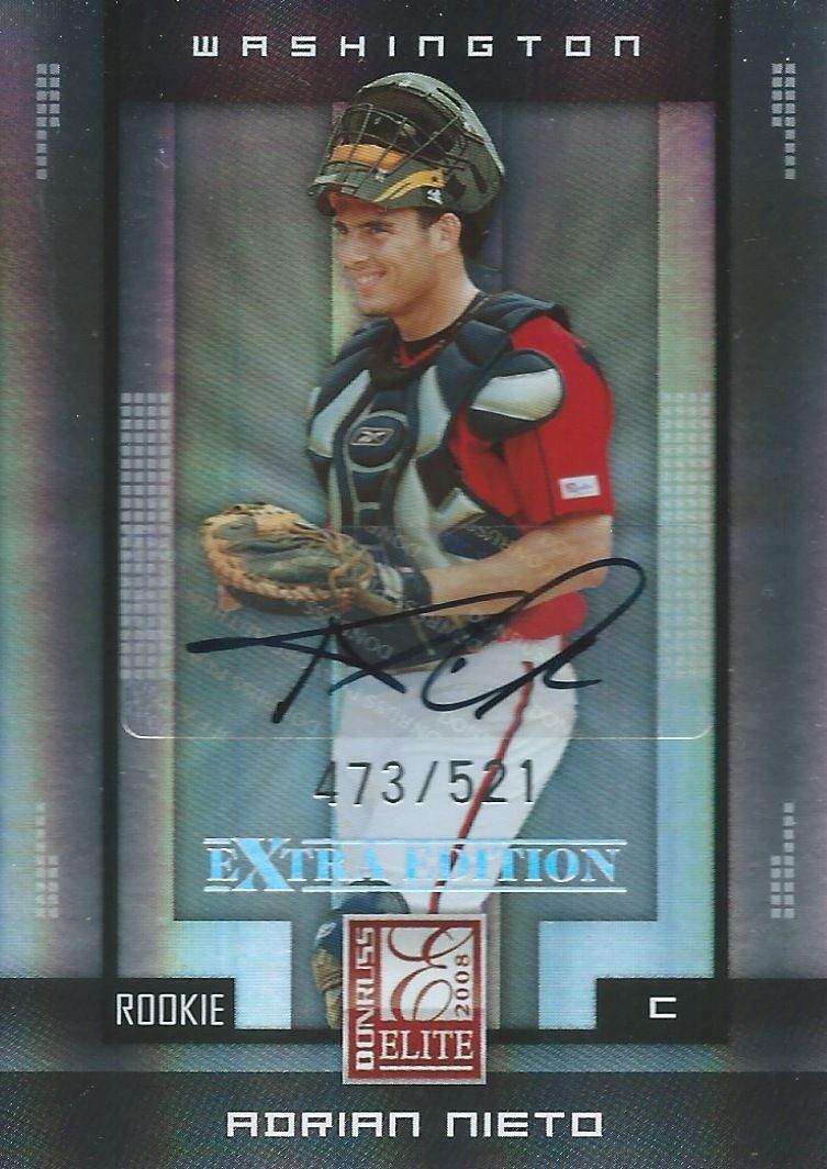 2008 Donruss Elite Extra Edition ADRIAN NIETO #/521 Auto Signature 01402 Image 1
