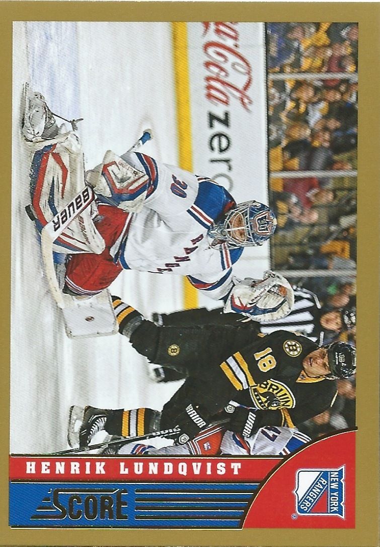 2013-14 Score Gold #326 HENRIK LUNDQVIST Panini Hockey New York Rangers Image 1