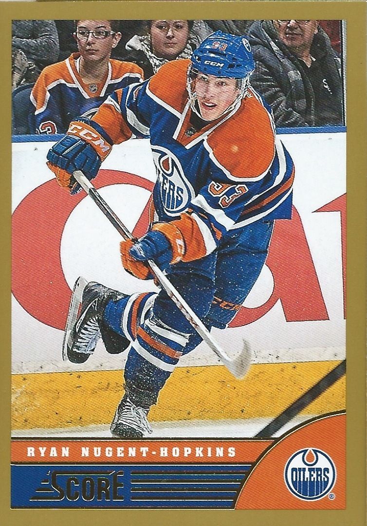 2013-14 Score Gold #183 RYAN NUGENT-HOPKINS Panini Hockey Edmonton Oilers Image 1