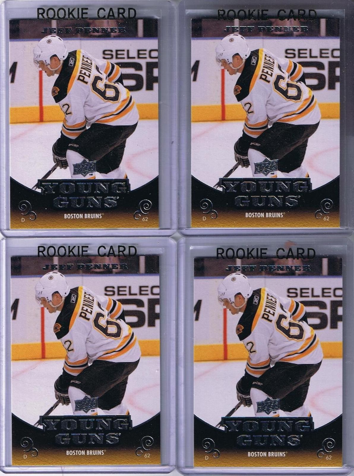 2010-11 Upper Deck YG JEFF PENNER Young Guns Rookie Boston Bruins 02177 Image 1