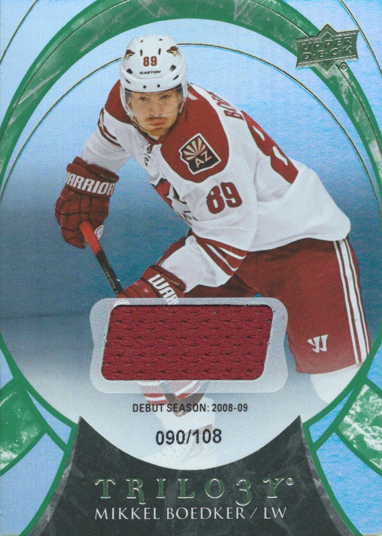 2015-16 Upper Deck Trilogy Rainbow MIKKEL BOEDKER 90/108 Jersey 02579 Image 1