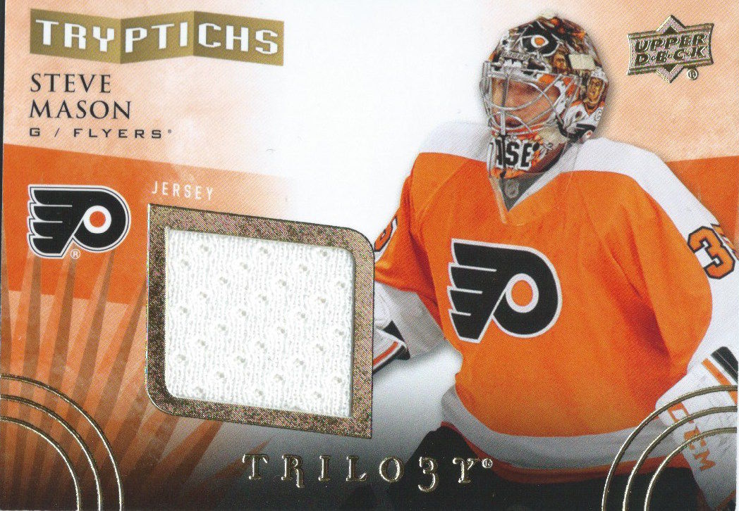 2014-15 Upper Deck Trilogy Tryptichs STEVE MASON Materials Jersey 02581 Image 1