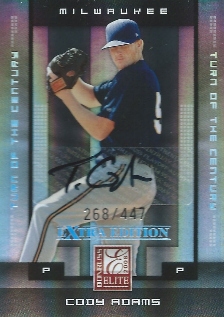 2008 Donruss Elite Extra Edition CODY ADAMS 268/447 Auto Century 01428 Image 1