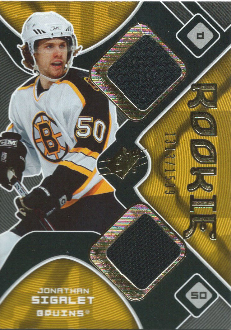 2007-08 Upper Deck SPX JONATHAN SIGALET Rookie 1313/1599 Jersey 02584 Image 1