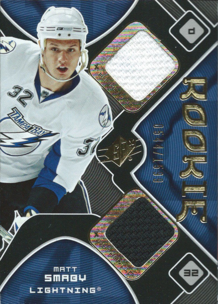 2007-08 Upper Deck SPX MATT SMABY Rookie RC 544/1599 Jersey 02585 Image 1