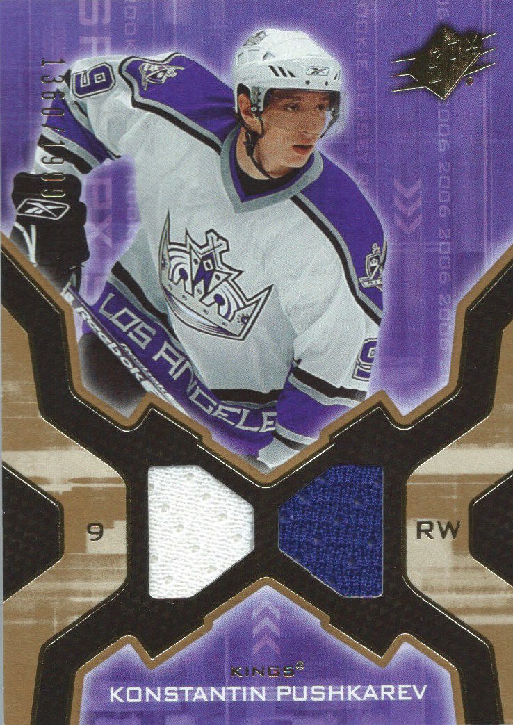 2006-07 Upper Deck SPX KONSTANTIN PUSHKAREV Rookie 1360/1999 Jersey 02592 Image 1