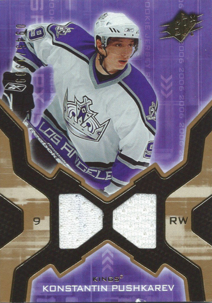 2006-07 Upper Deck SPX KONSTANTIN PUSHKAREV Rookie 945/1999 Jersey 02593 Image 1