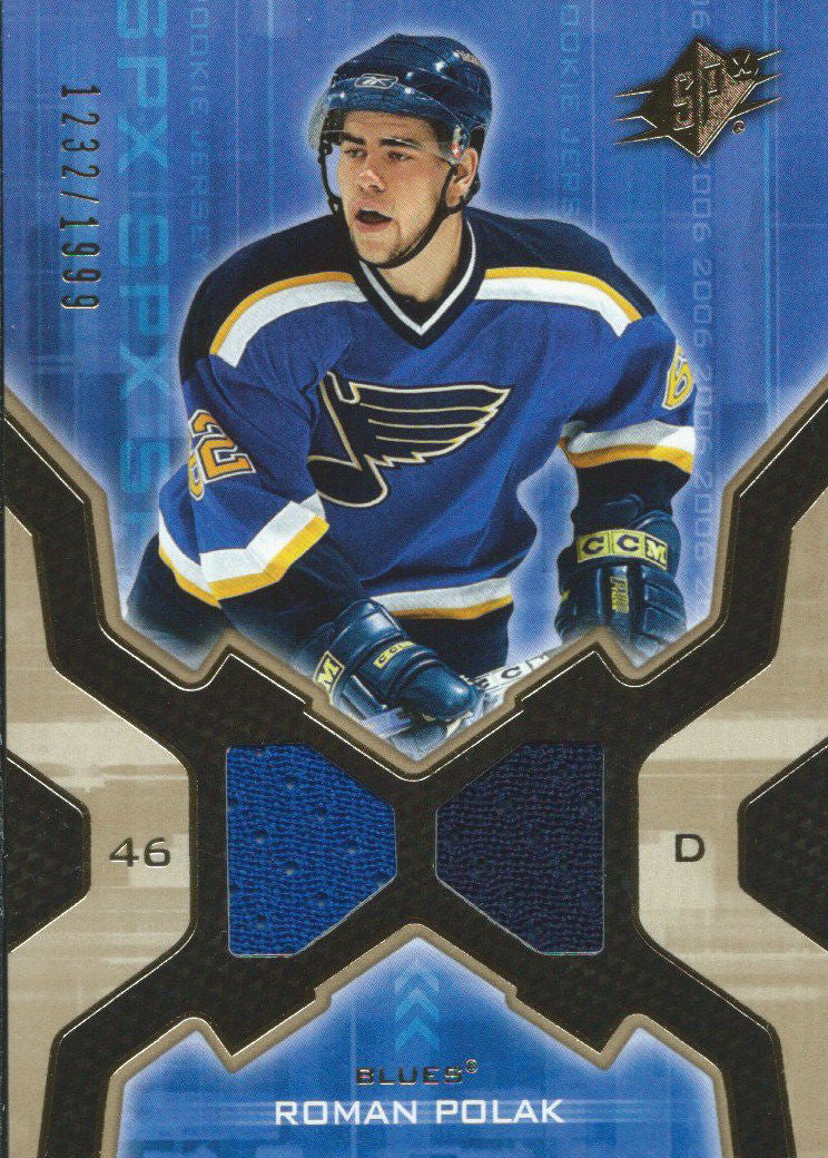 2006-07 Upper Deck SPX ROMAN POLAK Rookie 1232/1999 Jersey 02594