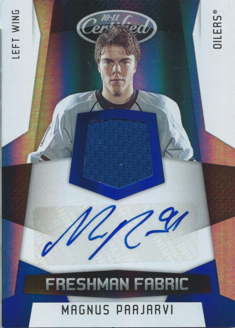 2010-11 Panini Certified Blue MAGNUS PAAJARVI 32/50 Auto/Jersey RC0 2596 Image 1
