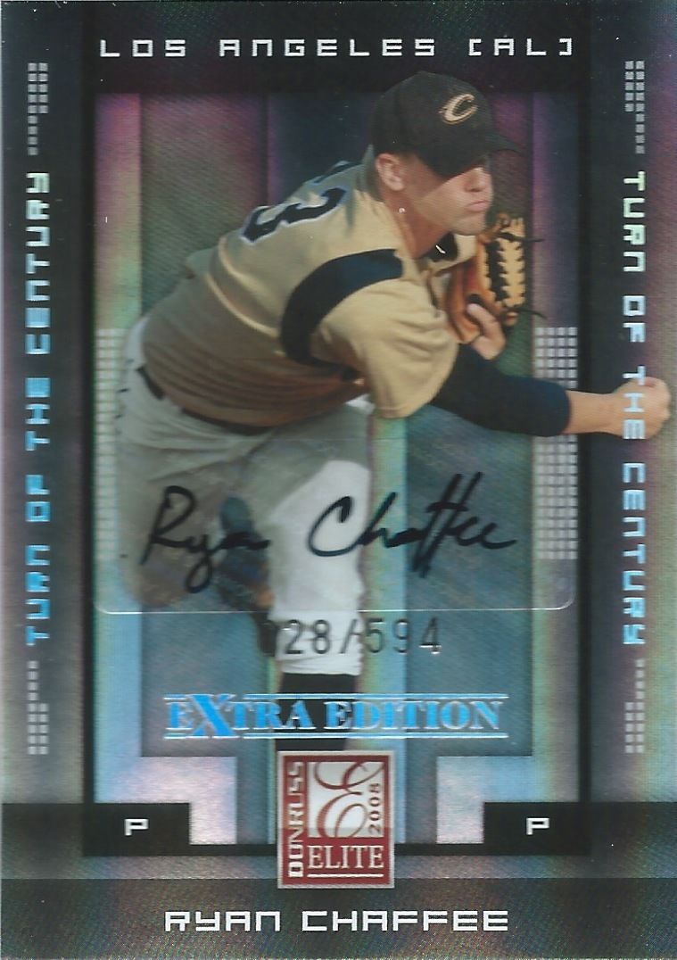 2008 Donruss Elite Extra Edition RYAN CHAFFEE #/594 Auto Century 01439 Image 1