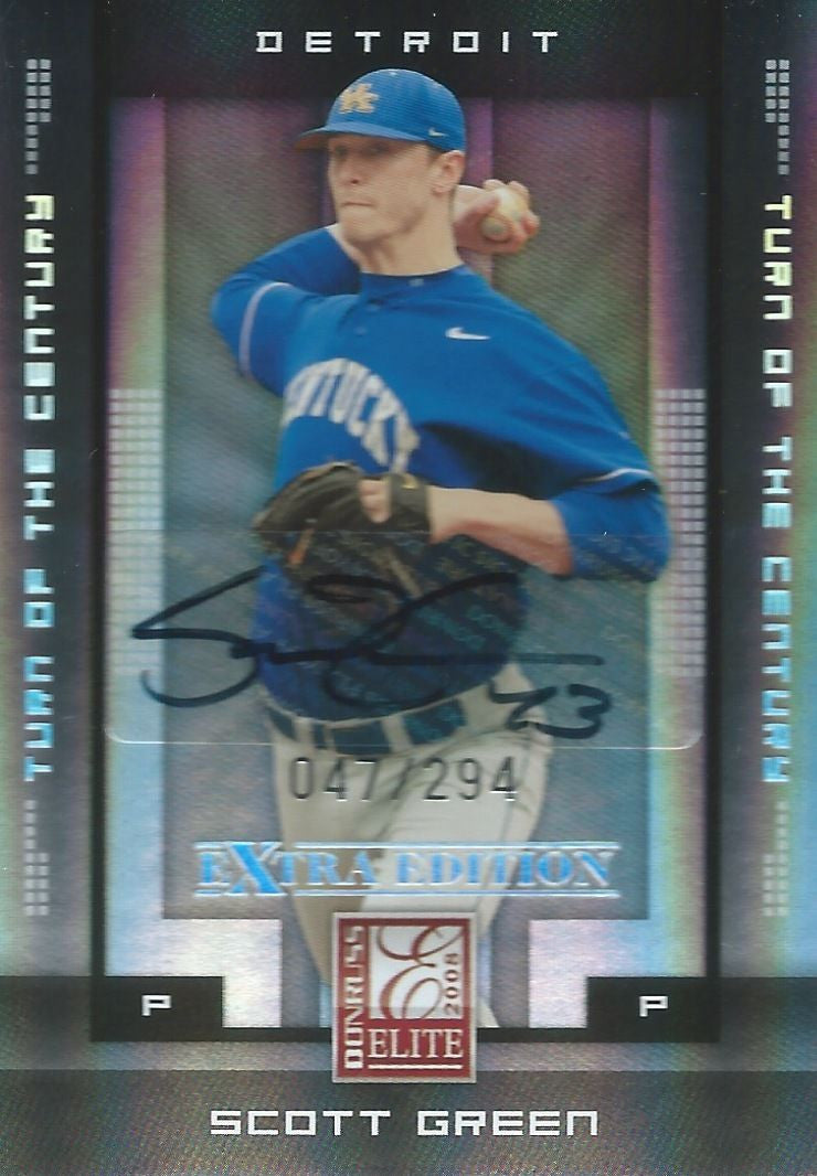 2008 Donruss Elite Extra Edition SCOTT GREEN 47/294 Auto Century 01438