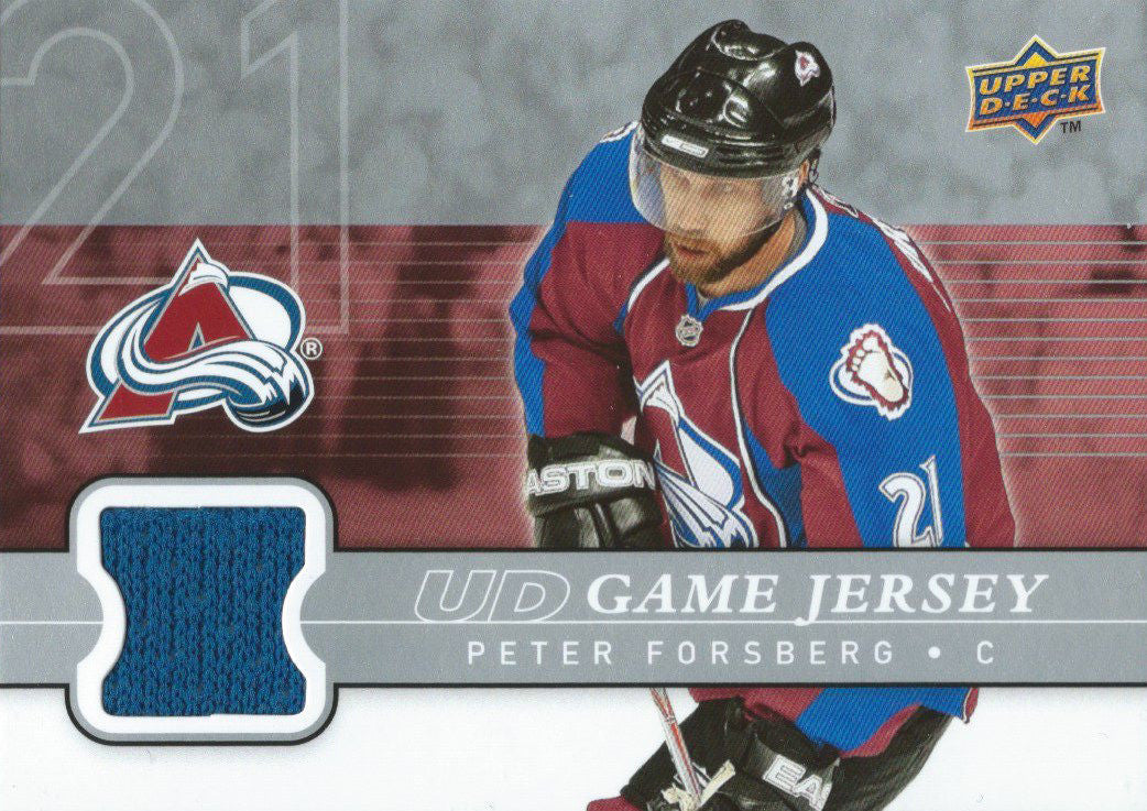 2008-09 Upper Deck Game Jersey PETER FORSBERG Jersey 02606