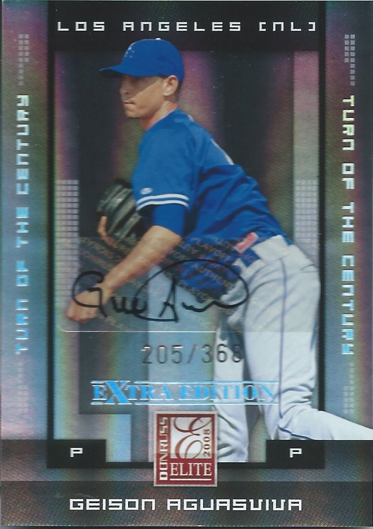 2008 Donruss Elite Extra Edition GEISON AGUASVIVA #/368 Auto Century 01423 Image 1