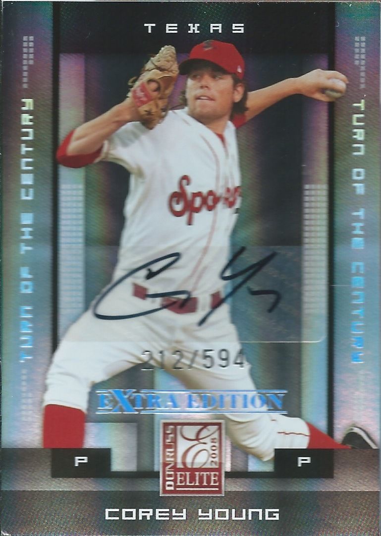 2008 Donruss Elite Extra Edition COREY YOUNG #/594 Auto Turn of Century Image 1