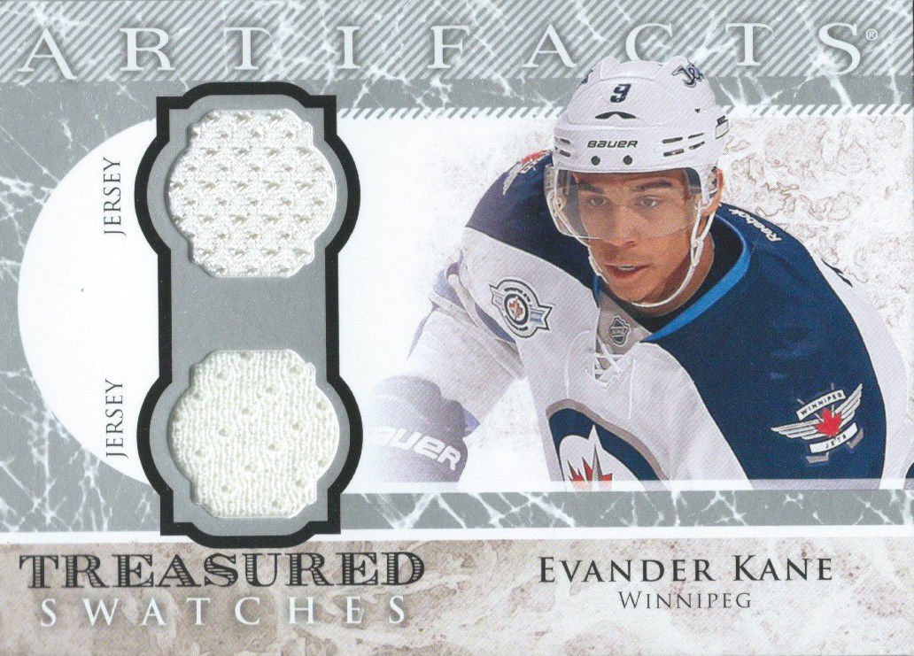 2012-13 Upper Deck Artifacts Swatches EVADER KANE Dual Jersey 02609 Image 1