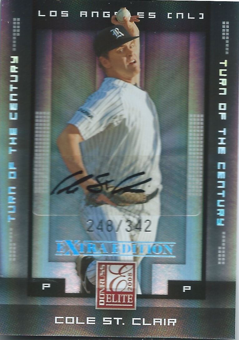 2008 Donruss Elite Extra Edition COLE ST.CLAIR #/342 Auto Century 01445 Image 1
