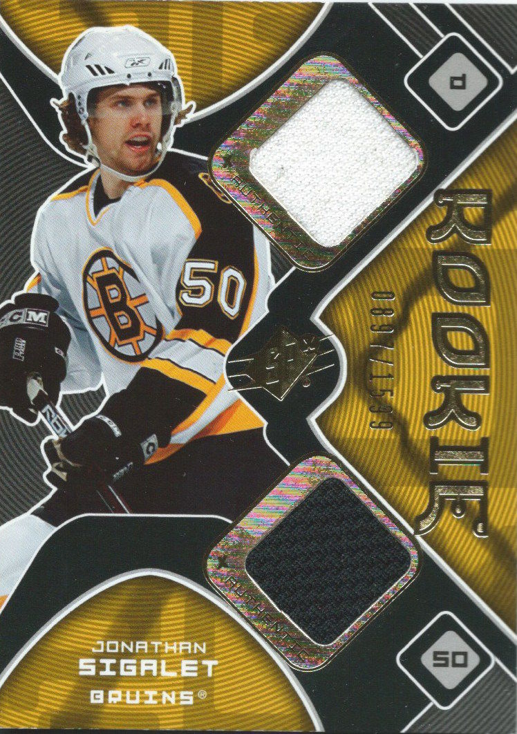 2007-08 Upper Deck SPX JONATHAN SIGALET 897/1599 Rookie Jersey 02614 Image 1