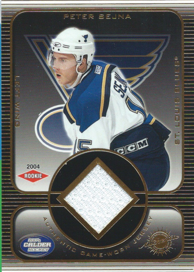 2003-04 Pacific Calder PETER SEJNA 486/500 Rookie RC Jersey 02616 Image 1