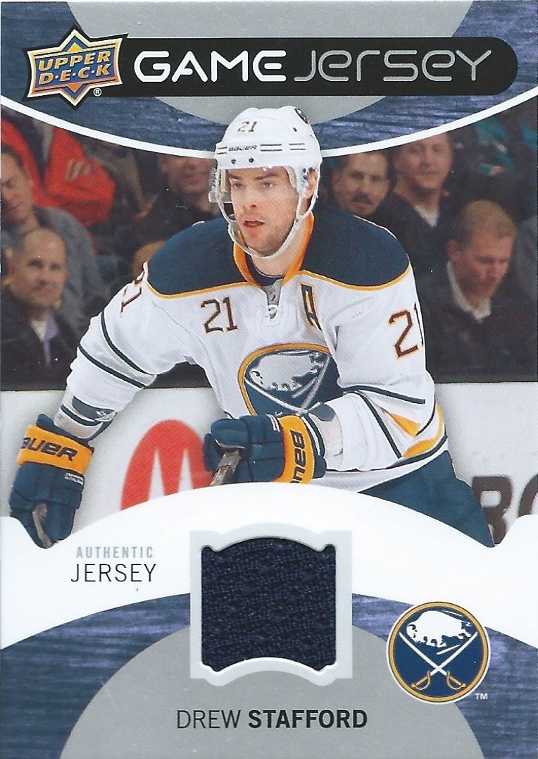 2012-13 Upper Deck Game Jerseys DREW STAFFORD Authentic UD Jersey 00811 Image 1