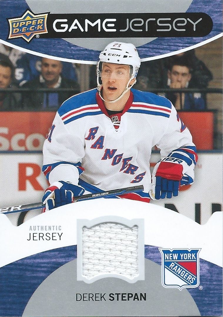 2012-13 Upper Deck Game Jerseys DEREK STEPAN Authentic UD Jersey 00799 Image 1