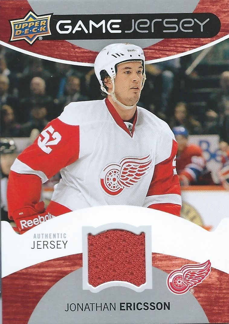 2012-13 Upper Deck Game Jerseys JONATHAN ERICSSON Authentic Jersey 00797 Image 1