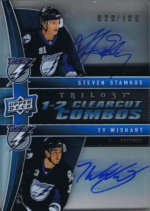 2009-10 Trilogy Clearcut STAMKOS / WISHART Auto 20/100 Lightning 01644 Image 1