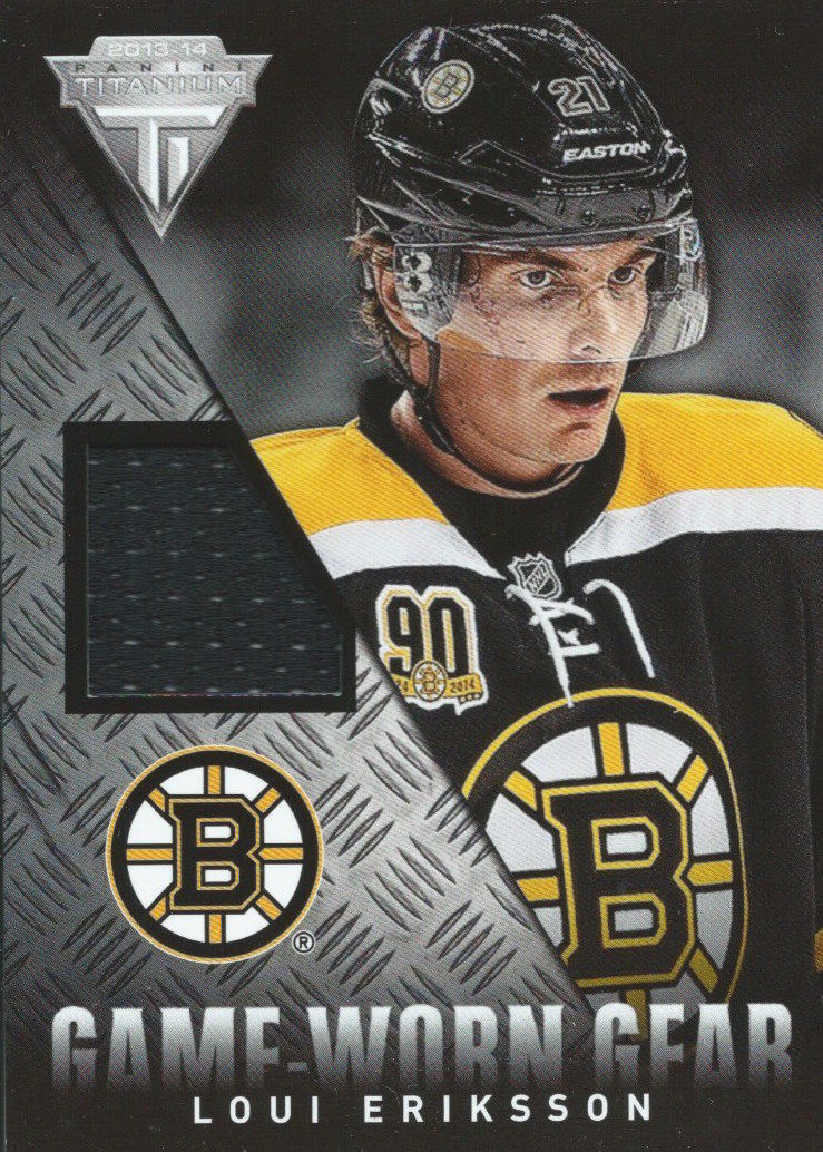 2013-14 Panini Titanium Game Worn Gear LOUI ERIKSSON Jersey 02624 Image 1