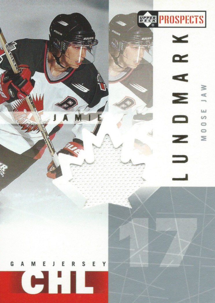 2000-01 Upper Deck CHL Prospects JAMIE LUNDMARK Jersey NHL 02628 Image 1