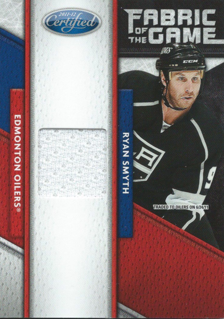 2011-12 Panini Certified Fabric RYAN SMYTH 282/399 Jersey NHL 026230 Image 1