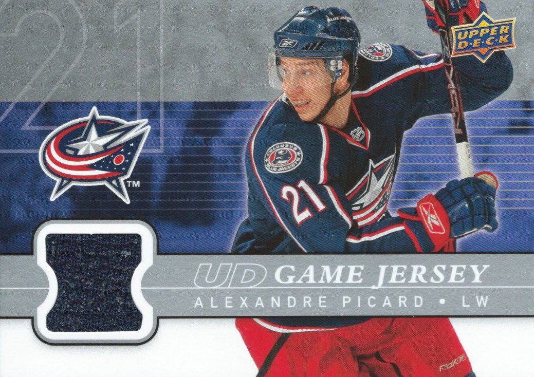 2008-09 Upper Deck Game Jersey ALEXANDER PICARD NHL Hockey 00845 Image 1