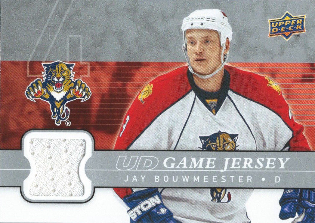 2008-09 Upper Deck Game Jersey JAY BOUWMEESTER NHL Hockey 01226
