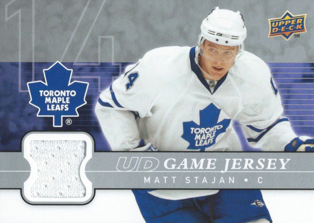 2008-09 Upper Deck Game Jersey MATT STAJAN NHL Hockey 01234